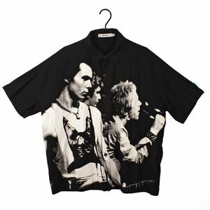 Rare Moditec Japan Sex Pistols Punk Grunge Graphic Button Up Short Sleeve Shirt